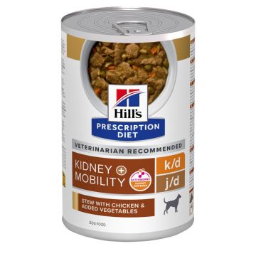 Hrana pentru caini Hill's Prescription Diet Kidney + Mobility, tocanita cu pui și legume, 354 g