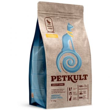 Hrana uscata Petkult Adult Care Weight Control pentru pisici cu Pui 2kg