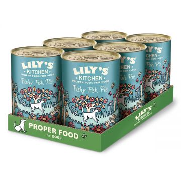 Lily's Kitchen for Dogs Fishy Fish Pie with Turkey, Salmon & Potatoes 6 x 400 g