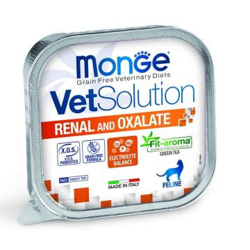 Monge VetSolution Renal & Oxalate Feline , Pachet 10 X 100g