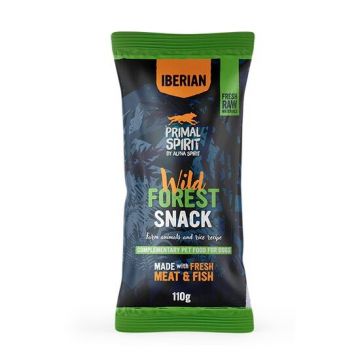 Snack pentru câine Wild Forest, Primal Spirit, cu porc și curcan, 110 g