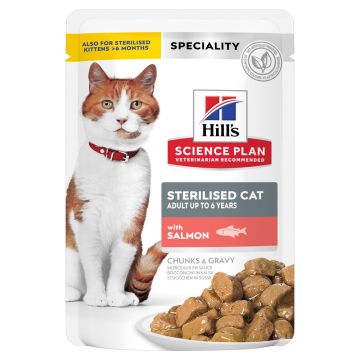 SP FELINE ADULT STERILISED SALMON 12x85 GR (PLICURI)