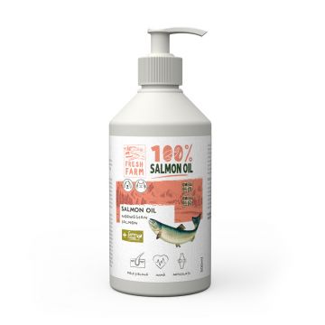 Ulei de somon pentru caini si pisici, Fresh Farm, 500 ml