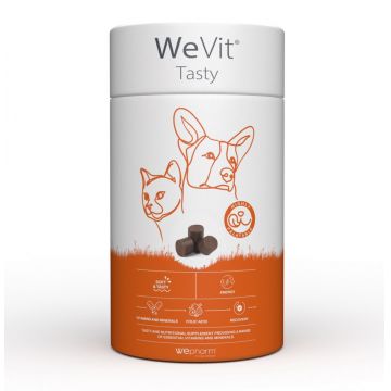 WeVit Tasty, Recompense cu vitamine pentru caini si pisici, 30 comprimate masticabile