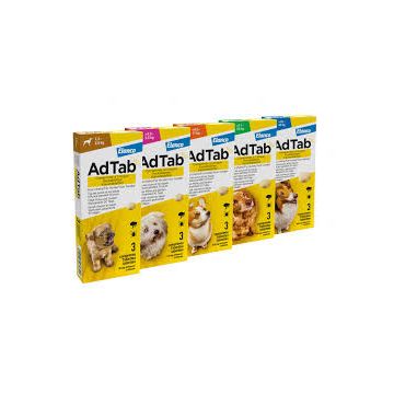 Antiparazitar extern pentru caini AdTab (1.3-2.5 kg), 1 comprimat masticabil