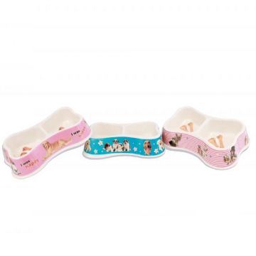 Castron dublu melamina 33/21/6,5 cm