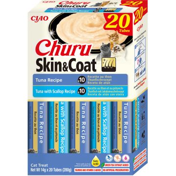 Churu Cat Varieties SkinCoat Recompense Cremoase cu Ton 20 Buc