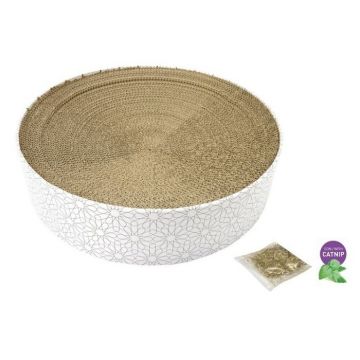 Culcus ecologic pisica cu carton si iarba pisicii - Nayeco Ecoline - 40x9.5 cm