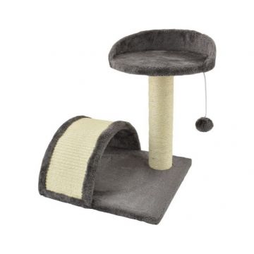 Culcus pentru pisici cu sisal Savanna, gri - 36x36x44 cm