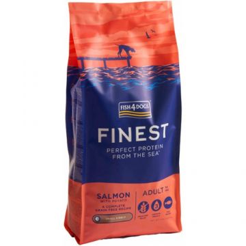 FISH4DOGS Finest Adult Somon si Cartofi, Small Kibble 6 Kg