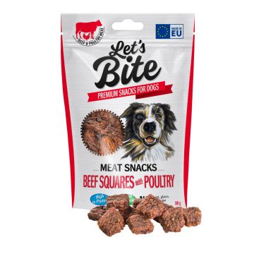 Let's bite meat snacks beef squares with poultry 80gr