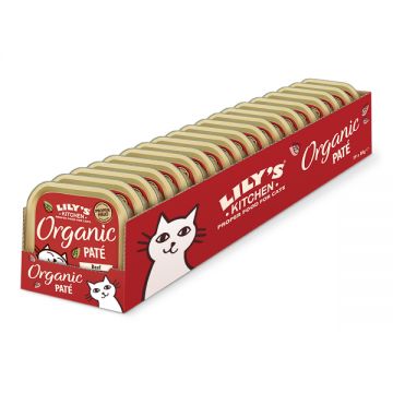 Lily's Kitchen Cat Adult Organic Beef Pate 19 x 85 g