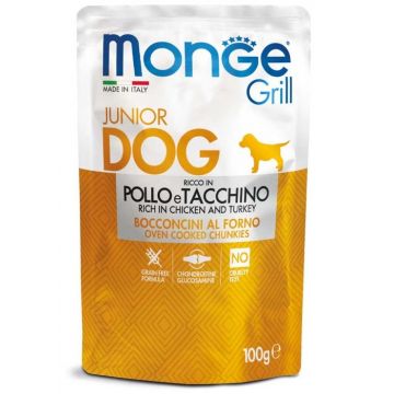 Monge Grill Junior - Hrana umeda super-premium - Pui si Curcan - 100g
