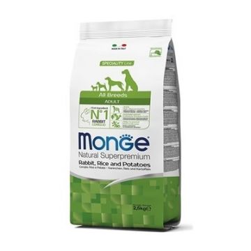Monge Natural Superpremium Monoprotein Adult All Breeds - Iepure si Cartofi - 2.5kg