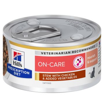 PD FELINE ON-CARE CHK & VG STEW, Set 8 X 82 G, EXPIRA 31.10.2025