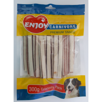 Recompense pentru caini Enjoy Carnivore Sandwich cu pui si cod, Pachet 2 X 300 g