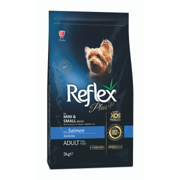 Reflex Plus, hrana uscata pentru caini adulti de talie mica, cu somon, 3 kg