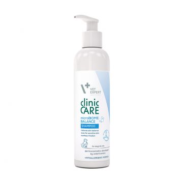 Sampon dermatocosmetic pentru caini si pisici Vet Expert Clinic Care Microbiome Balance, 150 ml