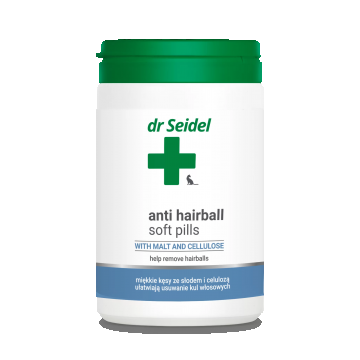 Supliment funcțional pentru prevenirea bezoarelor la pisici Dr. Seidel Anti Hairball softpills