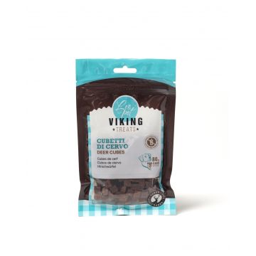 Viking Cuburi cu Carne de Caprioara pentru Caini 80 Gr
