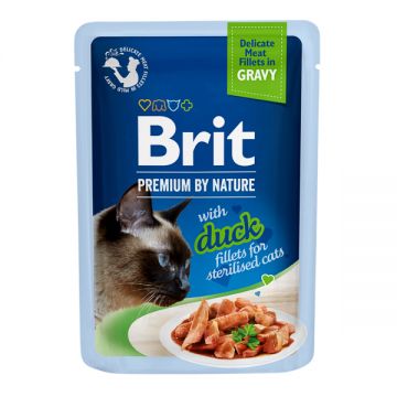 Brit Premium by Nature Cat Delicate Fillets in Gravy with Duck for Sterilised 85 g