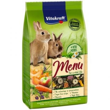 Hrana Iepuri, Vitakraft Premium Menu, 1 kg + 20% GRATIS