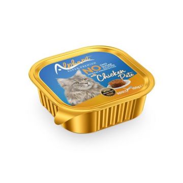 Hrană umedă pentru pisică Alphapet, cu carne de pui, 100 g
