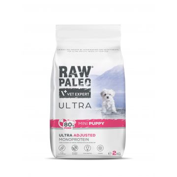 Hrană uscată pentru căței, Raw Paleo Ultra Pork, talie mică, 2 kg