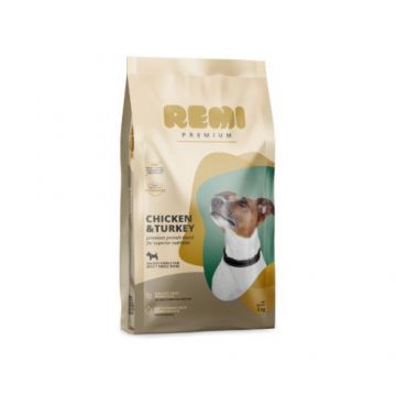Hrana uscata pentru caini Remi Premium Adult Small Breed cu Pui și Curcan 3kg
