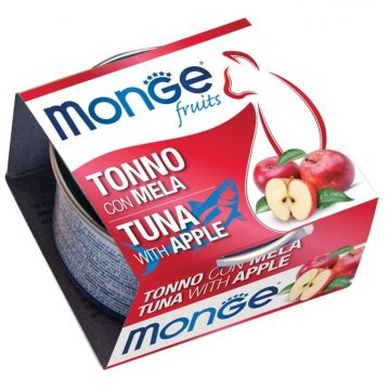 Monge Fruits Cat - Hrana umeda super-premium - Ton si Mere , Pachet 10 X 80g