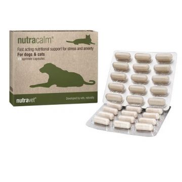 Nutravet Nutracalm, Caini & Pisici, 15 capsule