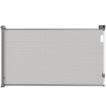 PawHut Bariera retractabila pentru caine de la 0 la 149 cm cu blocare automata - gri | Aosom Romania