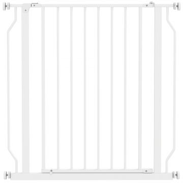 PawHut Cancel de Siguranță Larg pentru Câini, cu Ușă sub Presiune, pentru Uși, Holuri, Scări - Alb | Aosom Romania