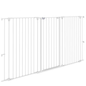 PawHut Poartă câini cu închidere dublă, barieră medie | Aosom Romania