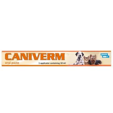 Caniverm pasta orala, seringa, 10 ml