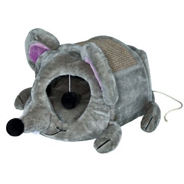 Casuta Lukas Pisica Sub Forma de Soarece 35x33x65 Gri 36290