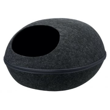 Cos Liva pentru Pisici cu Fermoar Gri 40x24x47 cm 36319