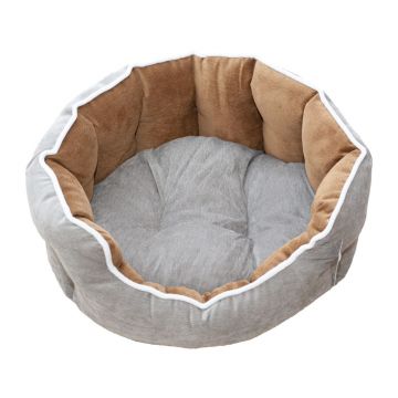 Culcus Catifea Pentru Caini Si Pisici Gri-maro 68 X 59 X 22 Cm/ 9247-2021B