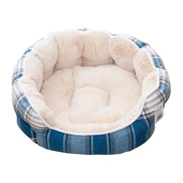 Culcus Pentru Caini Si Pisici Panza/plush Carouri-bej 68 X 59 X 22 Cm/ 9349-2002b