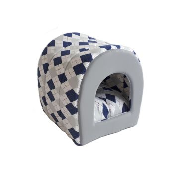 CULCUS TEXTIL PENTRU CAINI SI PISICI TUNEL CU ROMBURI 42x38x38/60005912