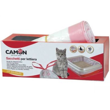 Saci cu maner pentru litiera, Camon, 10 buc/ 50x40x40 cm