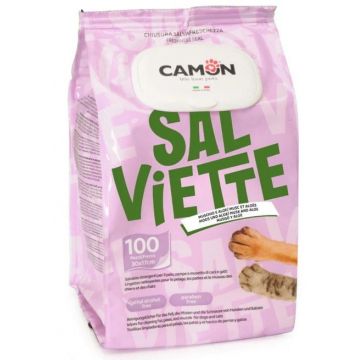 Servetele umede cu muschi alb si aloe vera, Camon, 100 buc