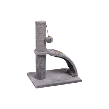 SISAL PENTRU PISICI CU SUPORT + PERIE CAUCIUC TESSA GREY 35x25x43,5CM