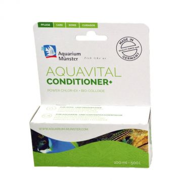 Solutie tratare apa Aquarium Munster Aquavital Conditioner + 100 ml pentru 500 l