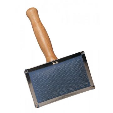 Tesala inox, maner lemn, mar. S - 11.5x9 cm