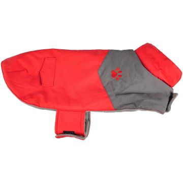 FLAMINGO Haină impermeabilă JUNO pentru câini, Roşu