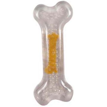 FLAMINGO Jucărie pentru câini, în formă de Os, din TPR, cu aromă de Pui, 8cm