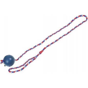 FLAMINGO Jucărie pentru câini Minge din cauciuc 7cm cu sfoară, diferite culori