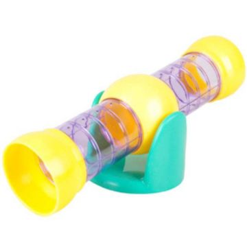 FLAMINGO Jucărie pentru hamsteri Tunel Bertrand violet-galben 26,5x9,5x9,5cm