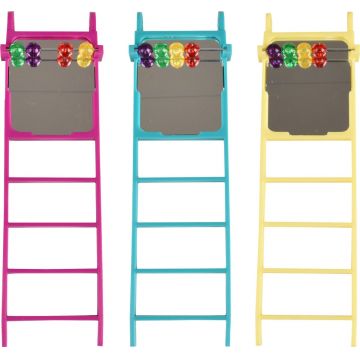 FLAMINGO Jucărie pentru nimfe scăriţă oglindă şi bile, 6x2,4x20,5cm, div. culori